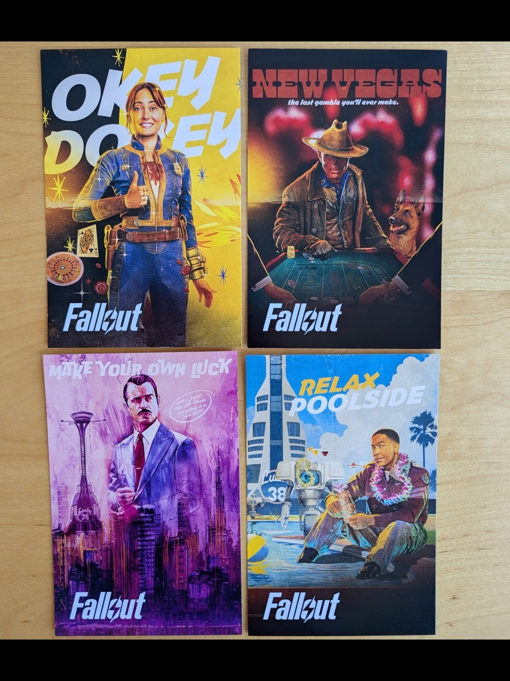Fallout Poster Set Of 4 Lucy Ghoul Maximus Mr. House Promo Merchandise Amazon